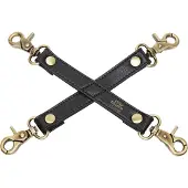 Fifty Shades of Grey - harnais de bondage croisé - cuir noir