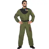 Atosa Pilot Costume Vert XL Enfants