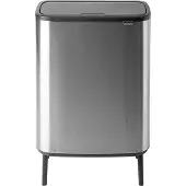 Brabantia Poubelle Bo Touch Bin Hi - 60 L - Acier mat anti-traces de doigts