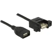 DeLOCK Câble d'installation USB 2.0 type A femelle vers femelle 1m noir