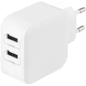 Deltaco USB-AC175 Chargeur de batterie pour appareils mobiles Universel Blanc AC Intérieur (USB-AC175)