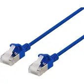 Deltaco U/FTP Cat6a patch cable slim 3.8mm in diameter 3m blue (U/FTP, CAT6a, 3 m)