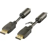Deltaco DP-1050 Câble DisplayPort 5 m noir (5 m), Câble vidéo, Noir