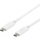 Deltaco USB-C - Câble USB-C, 5Gbit/s, 5A, 1M, blanc