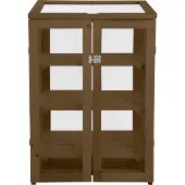 AC-DÉCO Mini serre en bois S - L 54 x l 69,4 x H 85 cm - Marron