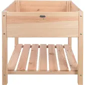 Esschert Design Carré potager en bois naturel XL - L 78,8 x l 78,8 x H 78 cm - Beige