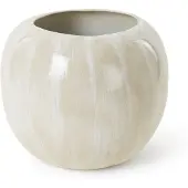 Broste Copenhagen Vase pomme faïence blanc antique - Ø41,5XH34,5CM