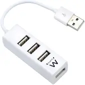 Ewent Hub USB AAOAUS0134 Blanc