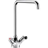 Delabie Support MBatt. Robinet à un trou. Débit de 100 l/min. Sortie pivotante. D22 L300 H315mm