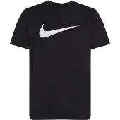 Nike T-Shirt 'Swoosh' noir / blanc