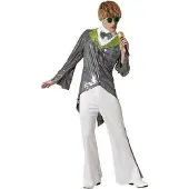 Atosa Silver Rock Star Costume Blanc XL Enfants
