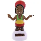 Puckator Figurine solaire dansante Rasta fari, Jamaïque figurine mobile vacillante, Rasta Man