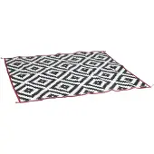 Bo Camp Tapis d'extérieur Bo-Camp Chill mat Lewisham 2,7x2 m L noir et blanc