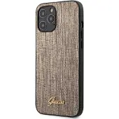 GUESS Case (Apple iPhone 12 Pro Max), Coque pour téléphone portable, Or