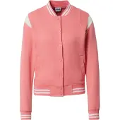 Urban Classics Veste de survêtement crème / rose clair / blanc