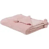 Beliani Couverture Samur 200 X 220 Cm Rose