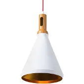 Beliani Plafonnier en métal blanc doré 189 cm industriel abat-jour bicolore finition mate moderne