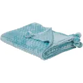 Beliani Couverture Samur 200 X 220 Cm Bleu Clair