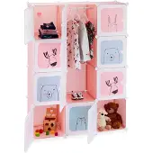 Relaxdays Etagère emboîtable enfant 12 casiers (110 x 37.50 x 145 cm)