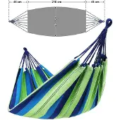 Pricenet Double Hamac De Voyage, Bleu + Vert