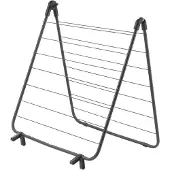 Metaltex 407907000 Séchoir à linge pour baignoire Nevis ONYX, noir mat