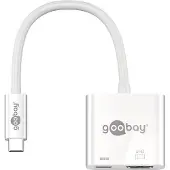 Goobay 62110 Adaptateur USB-C HDMI 4k60Hz, PD, blanc, 0.145 m - étend un appareil USB-C à une prise HDMI
