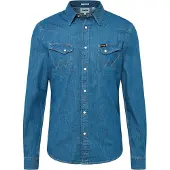 Wrangler Western Long Sleeve Shirt Bleu L Homme