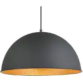 Globo Suspension noire Lenn avec or intérieur Ø 41cm