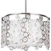 Elstead Lighting Suspension Lexi, nickel poli, 3xE27x60W, verre, dimensions : 174 x 48,3 x 48,3 cm, IP20, Feiss