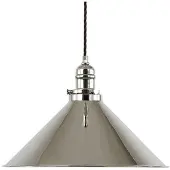 Elstead Lighting Suspension Provence, nickel poli, 1xE27x60W, métal, dimensions : 23x37x37 cm, IP20, Elstead