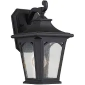 Elstead Lighting Bedford Applique murale extérieure E27 32cm Mystic Noir IP44 Anti-marine (E27, IP44)