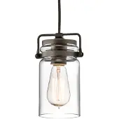 Kichler Suspension Brinley, bronze vieilli, 1xE27x60W, verre, dimensions : 287x12x12 cm, IP20,