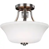Elstead Lighting Plafonnier Elstead Evington E27 double, nickel satiné