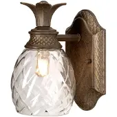 Elstead Lighting Abat-jour en verre ananas brun Plantation 1xG9 3W Hinkley