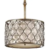 Elstead Lighting Lustre Lucia argent oxydé, 1xE27x60W, cristal, dimensions : 141x31,8x31,8 cm, IP20, Feiss