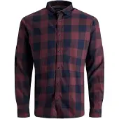 Jack & Jones Gingham Plus Size Long Sleeve Shirt Bleu 3XL Homme