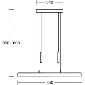 HerzBlut Lampe suspendue Leonora 85 cm - chêne nature