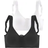 Petite fleur Soutien-gorge noir / blanc