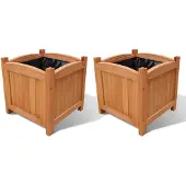 vidaXL Ensemble de 2 lits surélevés Bois 30x30x30 cm
