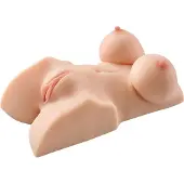 PDX Perfect DD's - torse réaliste avec 2 orifices - silicone couleur chair