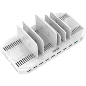 UNITEK Y-2190 charging station organizer Freestanding White