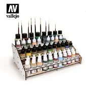 Vallejo Présentoir De Peinture. Support Organisateur De Bouteilles Et Pinceaux. Module Frontal Facile À Monter. Pour 52 Bouteilles De 18 Ml Et 8 Bouteilles De 35 Ml Ou 60 Ml.-