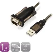 Ewent Câble convertisseur EW1116 USB 2.0 vers Série RS232 1.5m Noir