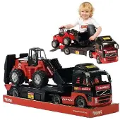 Polesie Camion Volvo Mammoet, dépanneuse + Podium bulldozer 95 cm