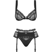 Obsessive Heartina - ensemble de lingerie (noir)