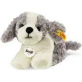 Steiff Little Tommy Puppy Plush, Greywhite