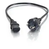 C2G Câble / 10 m Universal Power cord CEE 7/ (10 m), Câble d'alimentation, Noir