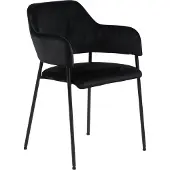 Molecule Design Scandinavia Lima chaise de salle à manger (SET 2pcs), tissu, noir