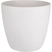 Elho Cache Pot Rond avec Roulettes Brussels 40 cm Blanc