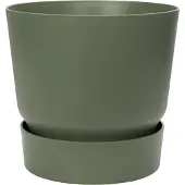 Elho Pot de Plante Circulaire en Plastique Vert Elho Greenville (Ø 29,5 x 27,8 cm)